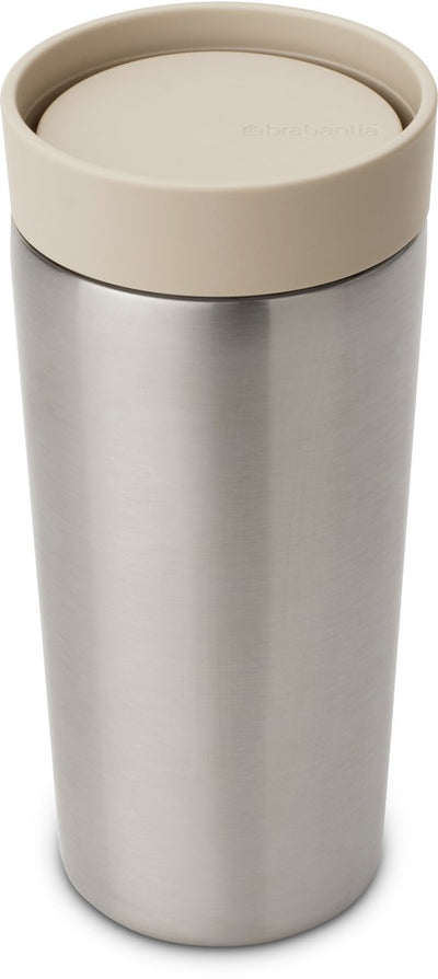 Brabantia make take tasse thermos - tasse à café à emporter - 360 ml - beige doux