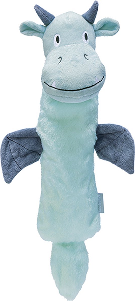 Beeztees chiot flatino dragon yi - jouet pour chiot - peluche pour chiot - jouet pour chien - vert - 45x24,5x6cm