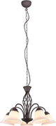 Trio rustica - lustre - couleur rouille - excl. 5x e14 3,5w - montage au plafond - la source lumineuse peut être remplacée par l'utilisateur final