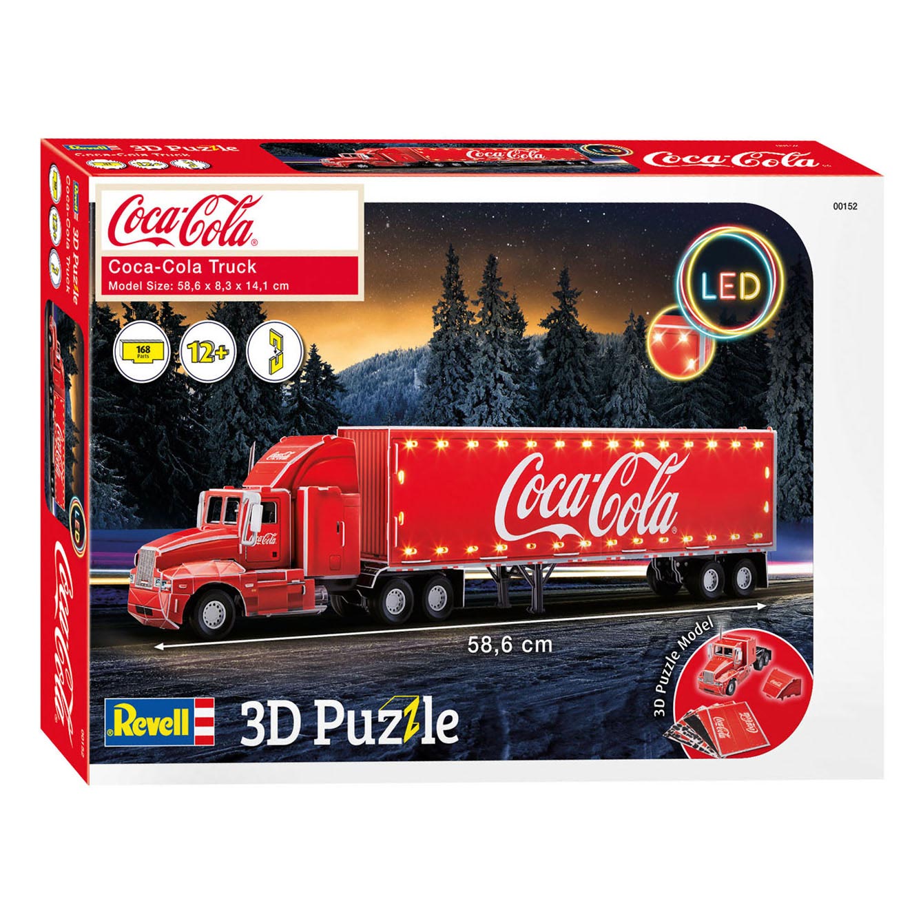 Revell 3D Puzzle Kitings Package - Coca -Cola Truck LED Edition