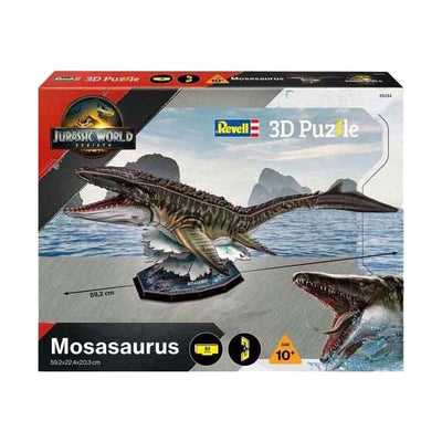 Kit de construction puzzle 3D Revell Jurassic World - Mosasaurus - 83 pièces.