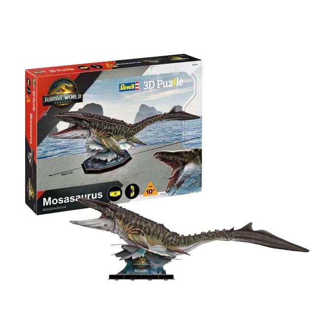 Kit de construction puzzle 3D Revell Jurassic World - Mosasaurus - 83 pièces.