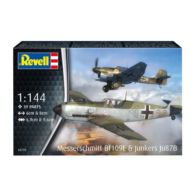 Maquette Revell - Messerschmitt bf109e Junkers ju87b 1:144 - 39 pcs.