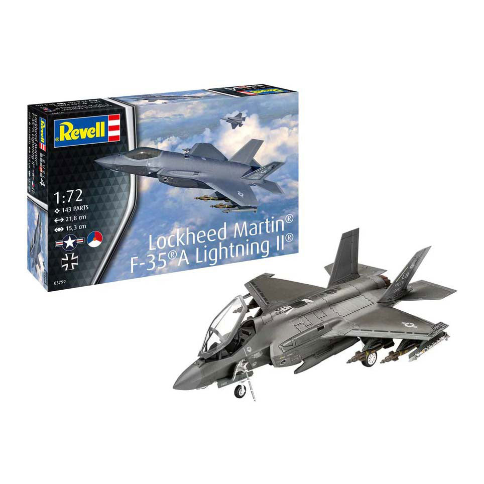 Maquette Revell - Lockheed Martin F35 A Lightning II 1:72 - 143 pièces.