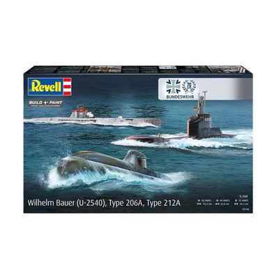 Maquette Revell - 70 ans Bundeswehr-Wilhelm Bauer, type 206a, classe 2 1:144 - 154 pcs.