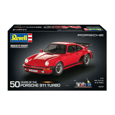 Maquette Revell - Porsche 911 Turbo - 50 ans de Porsche Turbo 1:24 - 86 pièces.