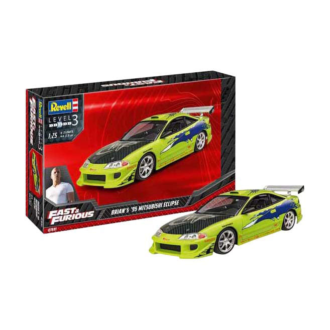 Maquette Revell Fast Furious - Mitsubishi Eclipse 1995 de Brian 1:25 - 75 pcs.