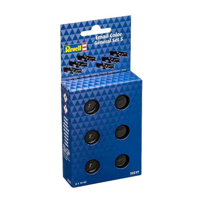 Revell peinture émail basic set noir - brillant et mat - 6x14ml
