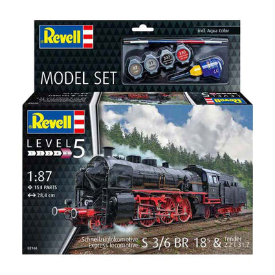 Maquette Revell - Locomotive rapide S3 6 Br18 avec tende 1:87 - 154 pcs.