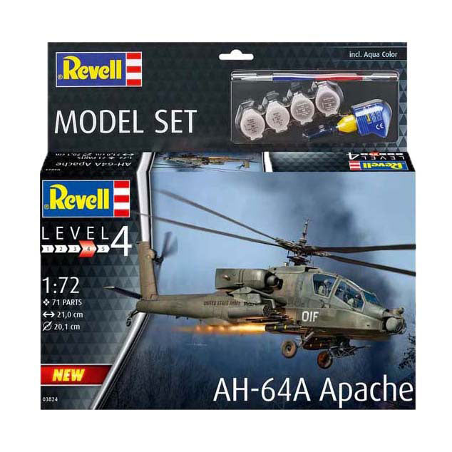 Maquette Revell - ah-64a apache 1:72 - 71 pcs.