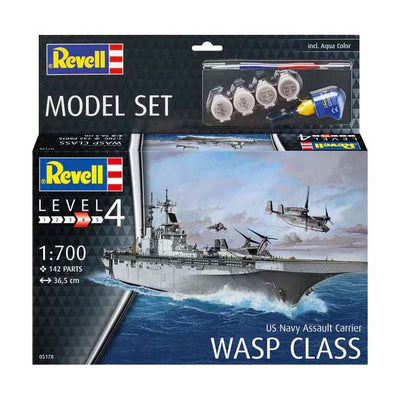 Maquette Revell - porte-avions d'assaut de la marine américaine, classe 1:700 - 142 pcs.