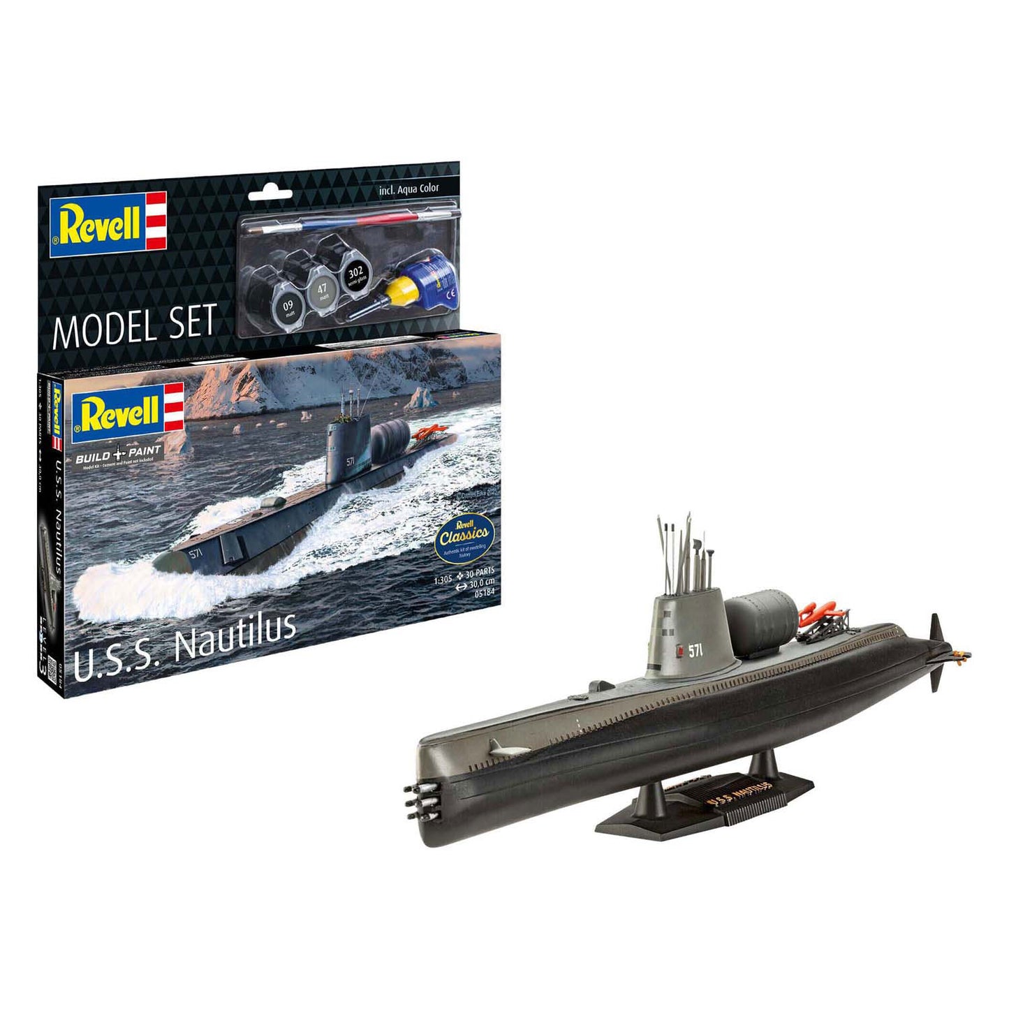 Maquette Revell - U.S.S. nautile 1:305 - 30 pièces.
