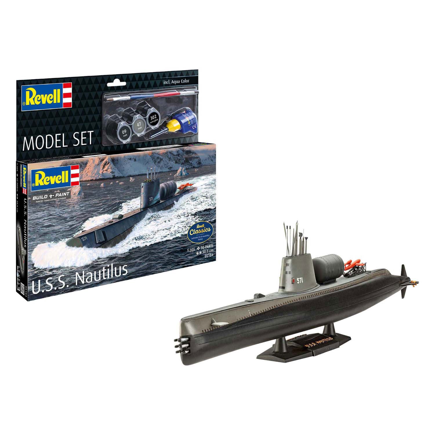 Maquette Revell - U.S.S. nautile 1:305 - 30 pièces.