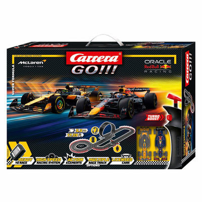 Carrera, allez !!! super formule de piste de course - m. verstappen, n°1 contre l. Norris, n°4