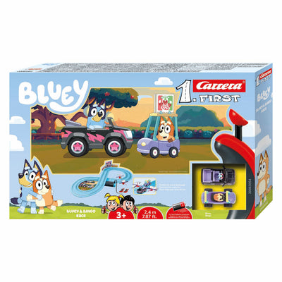 Première piste de course Carrera - course de bingo bluey 2,4 m