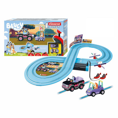 Première piste de course Carrera - course de bingo bluey 2,4 m