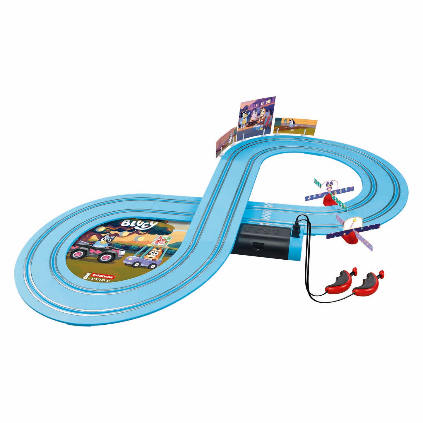 Première piste de course Carrera - course de bingo bluey 2,4 m