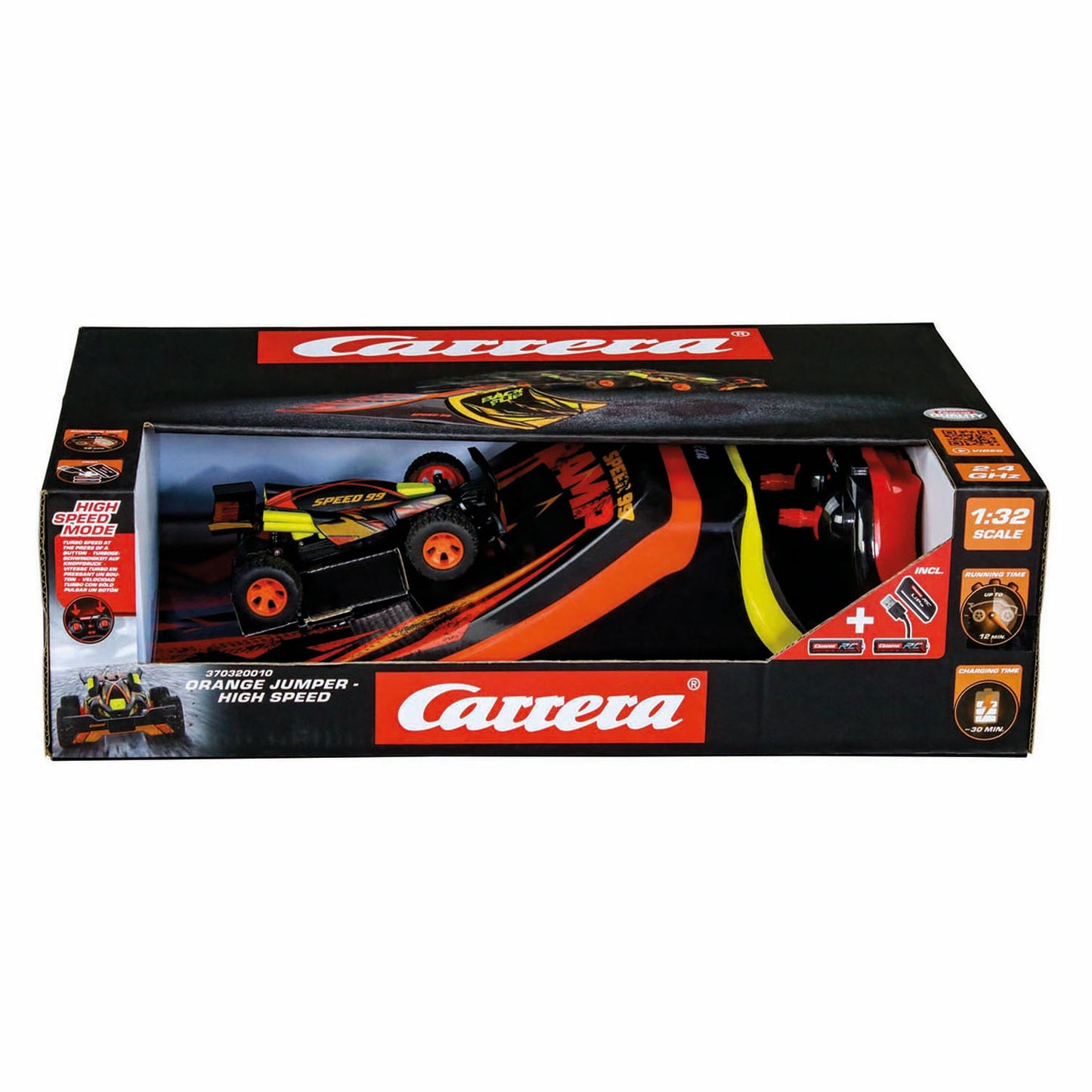 Voiture à grande vitesse Carrera RC 2,4 GHz + rampe 1:32