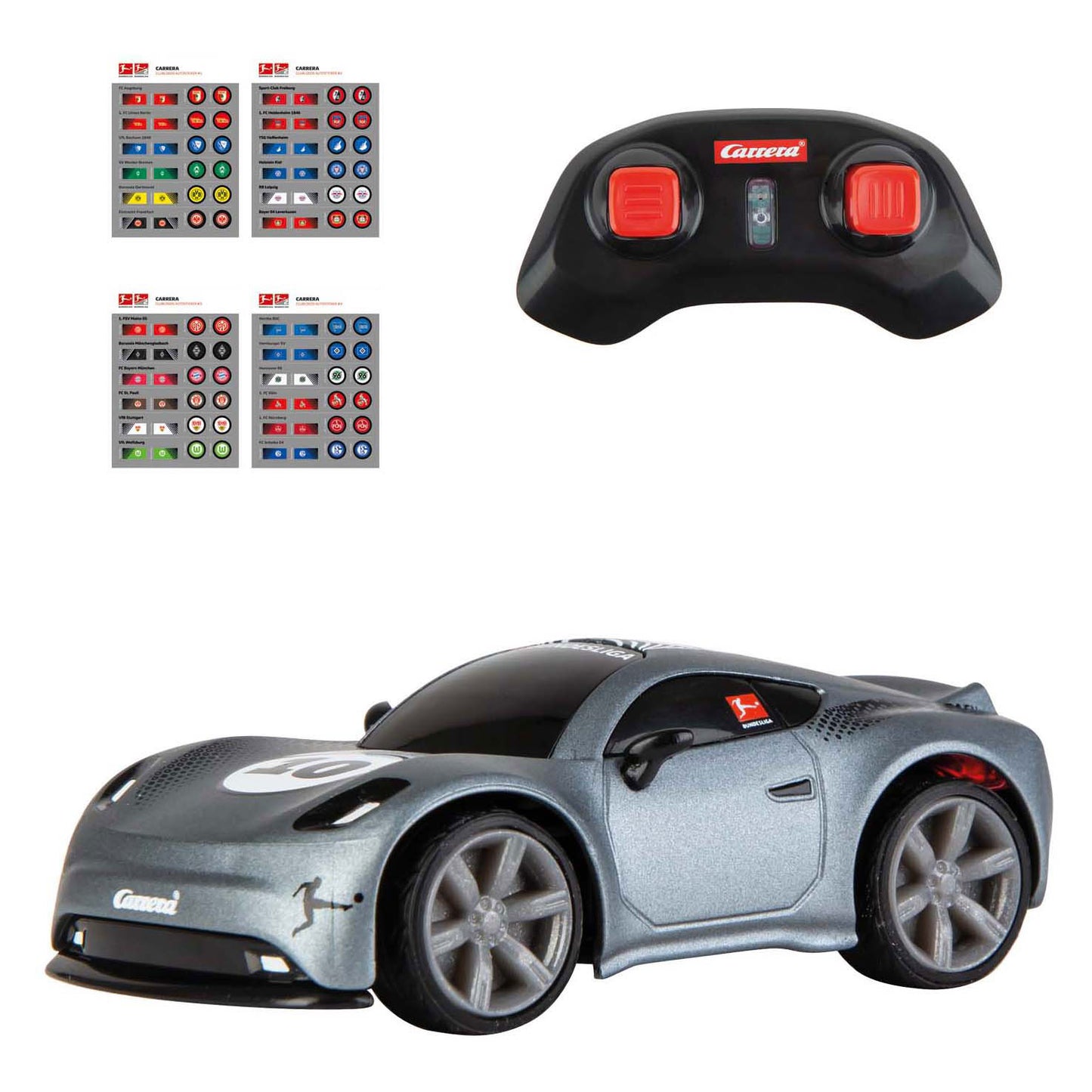 Carrera mini rc 2.4ghz bundesliga 1:43 - gris