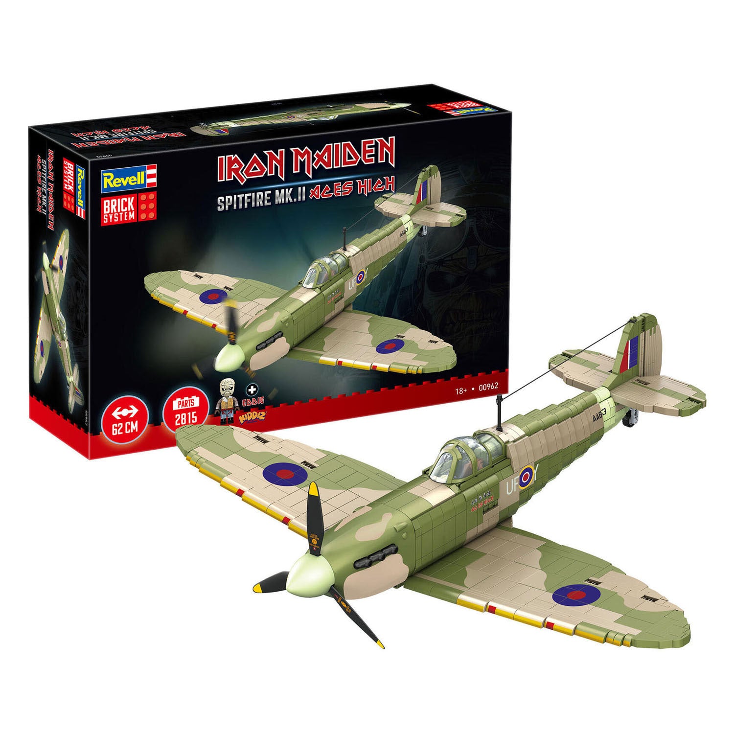 Blocs de construction du système de briques Revell Iron Maiden Spitfire Mk.II Aces High 1:18 - 2802 pièces.