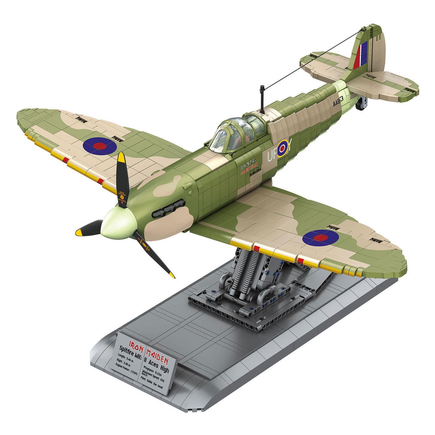 Blocs de construction du système de briques Revell Iron Maiden Spitfire Mk.II Aces High 1:18 - 2802 pièces.