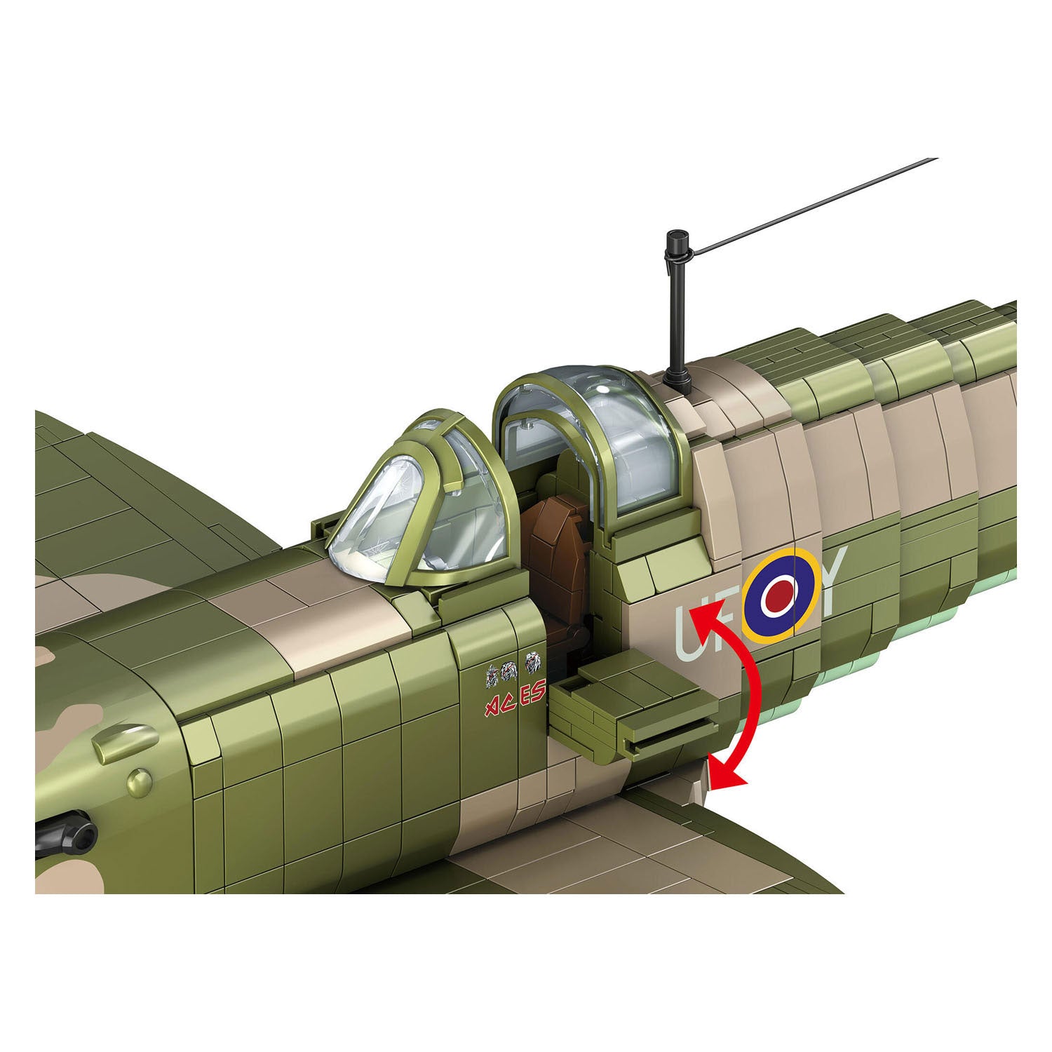 Blocs de construction du système de briques Revell Iron Maiden Spitfire Mk.II Aces High 1:18 - 2802 pièces.