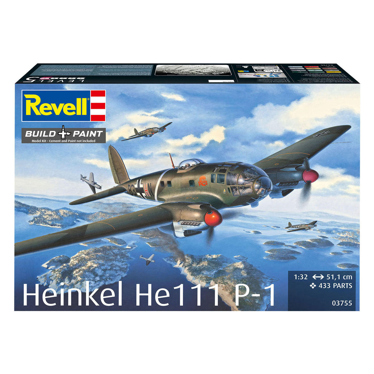 Maquette Revell Heinkel He 111p-1 1:32 - 433 pièces.