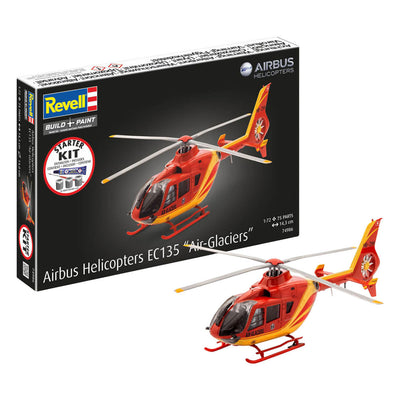 Revell maquette kit de démarrage hélicoptères airbus ec135 air-glaciers 1:72 - 75pcs.