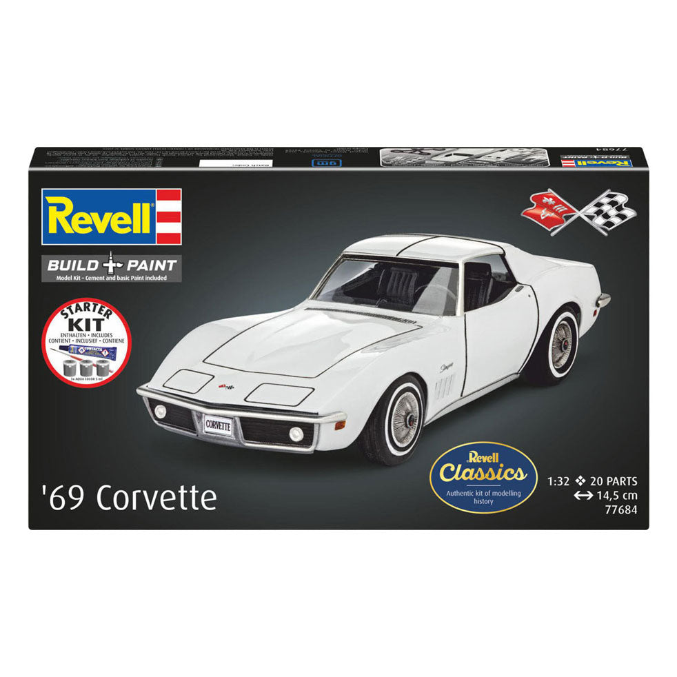 Revell maquette kit de démarrage corvette c3 1:32 - 20pcs.