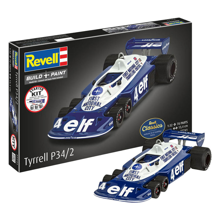 Revell maquette kit de démarrage tyrrell p34 2 6 roues 1:32 - 105 pcs.