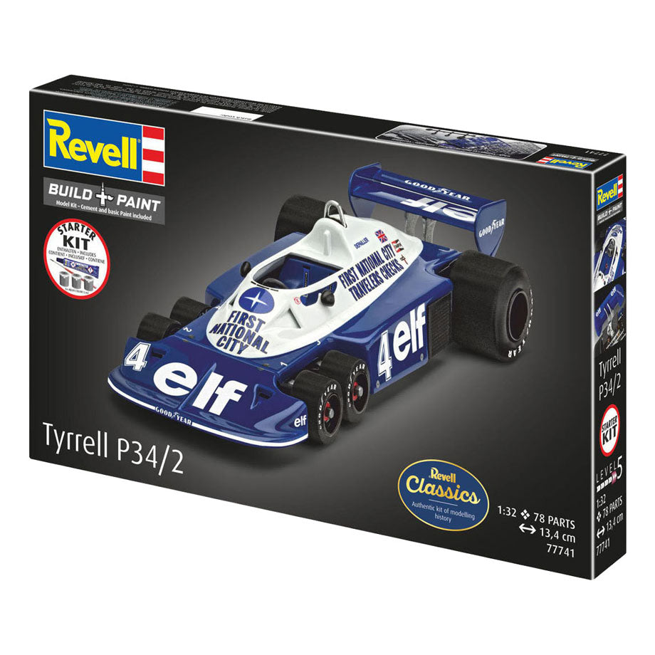 Revell maquette kit de démarrage tyrrell p34 2 6 roues 1:32 - 105 pcs.