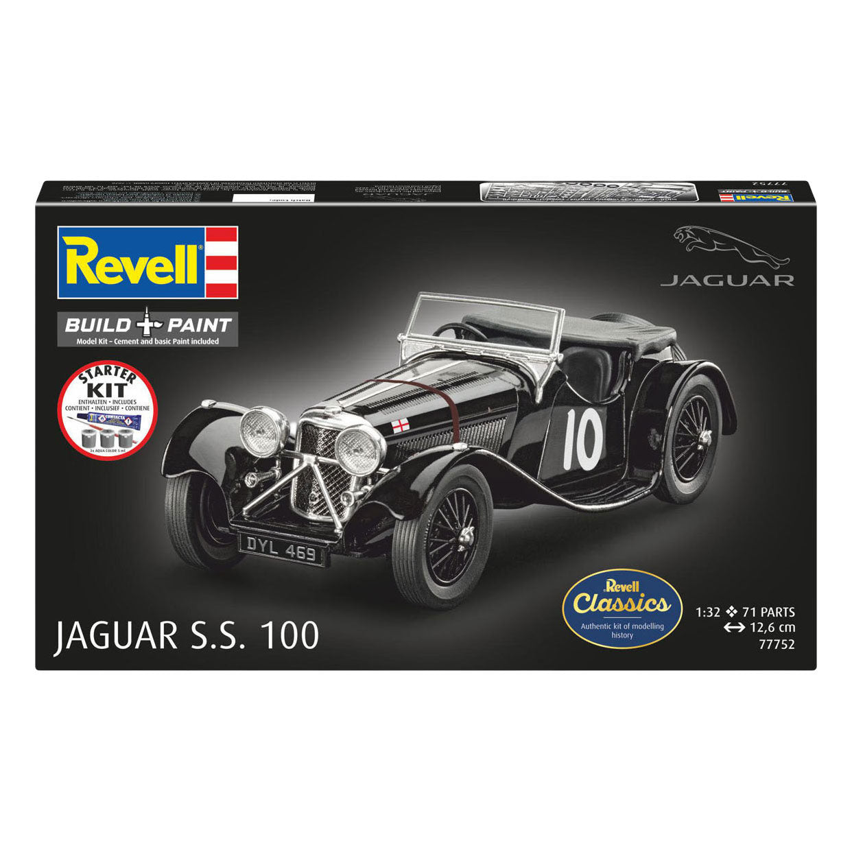 Revell maquette kit de démarrage Jaguar SS 100 1:32 - 75 pcs.
