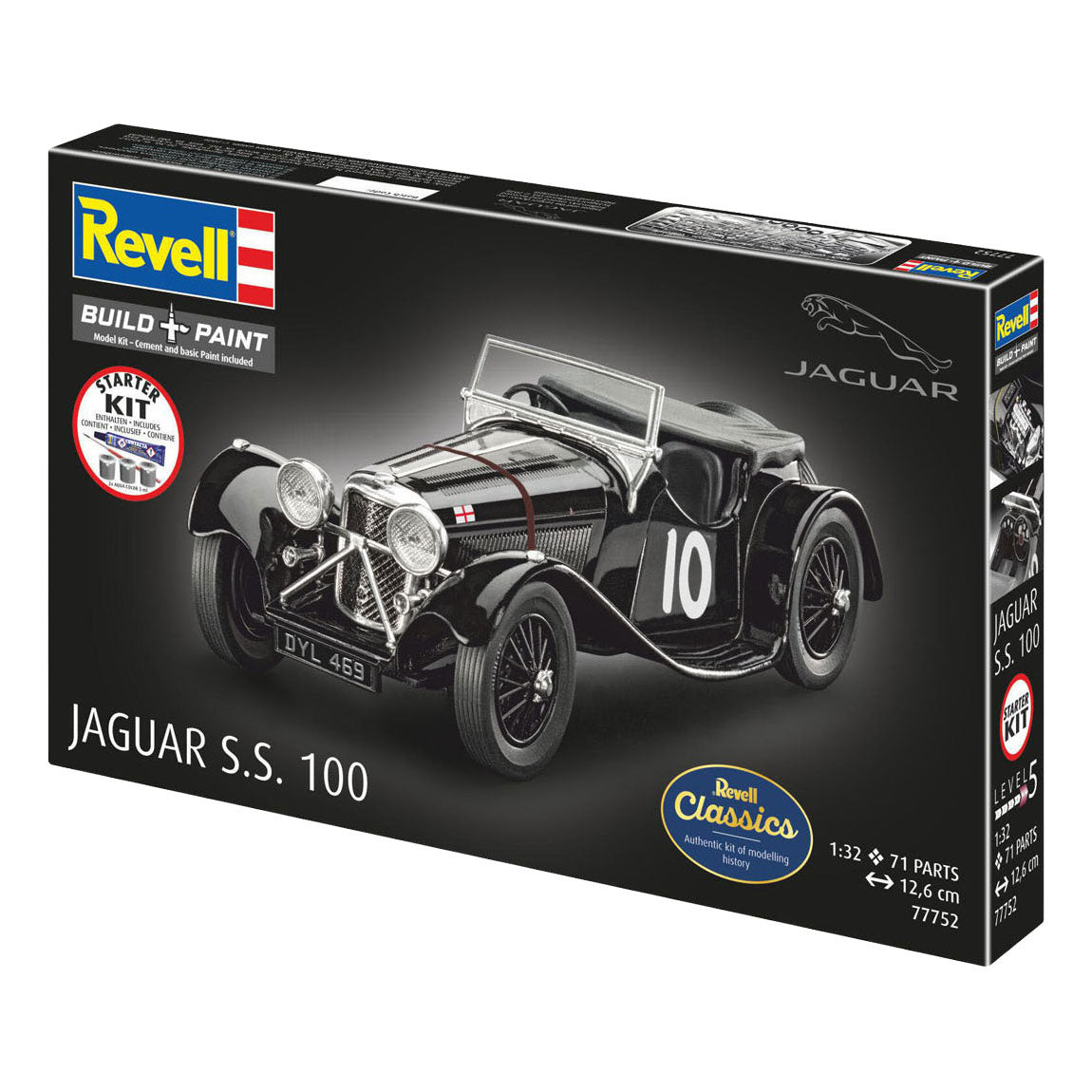 Revell maquette kit de démarrage Jaguar SS 100 1:32 - 75 pcs.