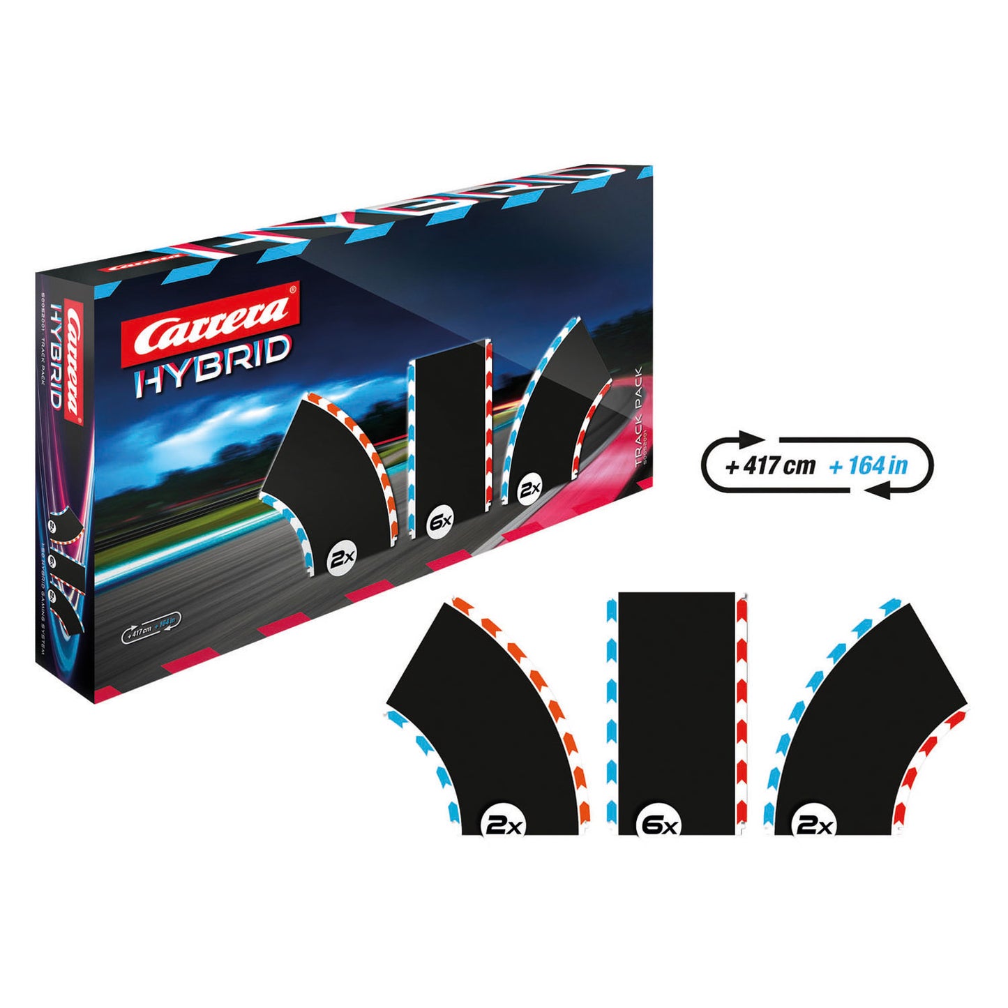 Pièces de piste hybrides Carrera pack de piste 1 - 10 pcs.