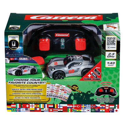 Carrera rc 2.4ghz mini rc gris - championnat du monde - 1:43