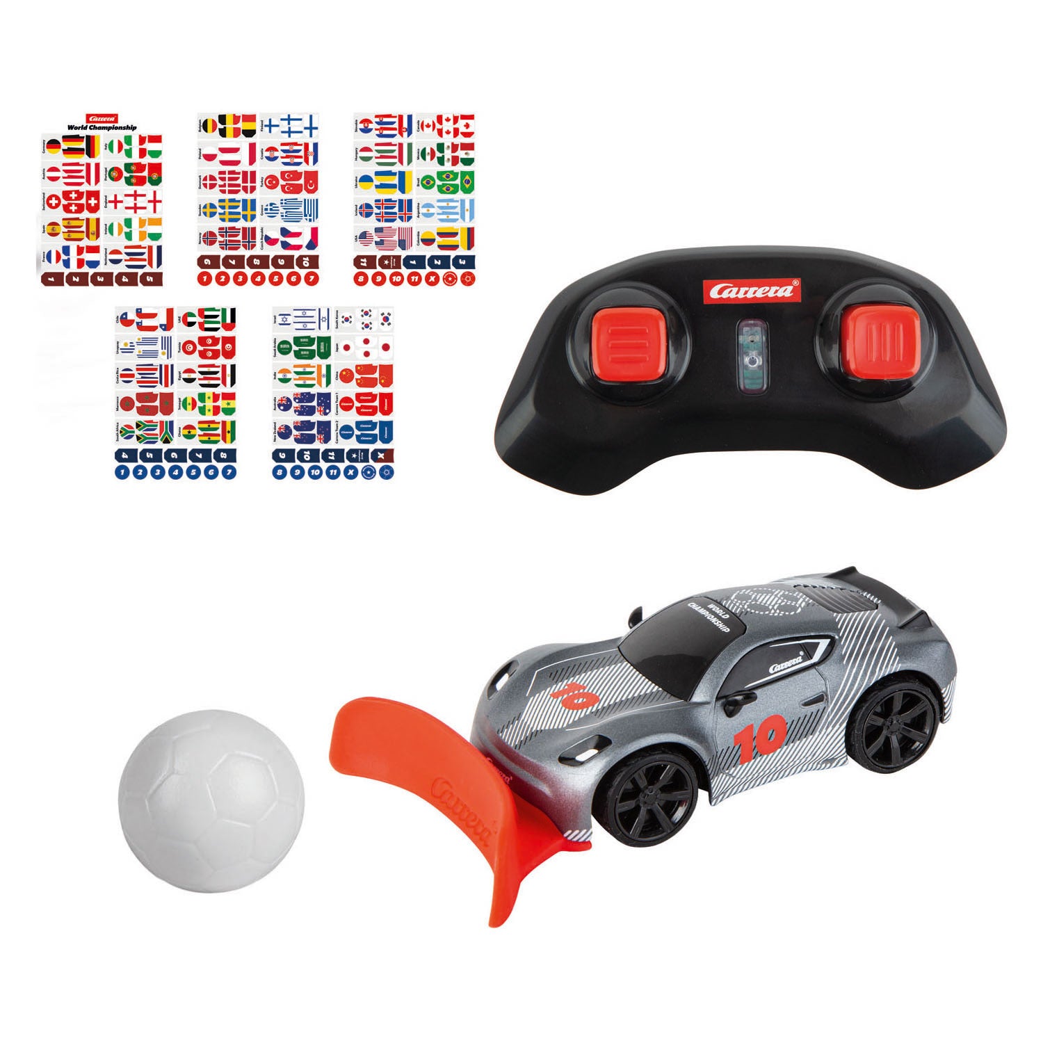 Carrera rc 2.4ghz mini rc gris - championnat du monde - 1:43
