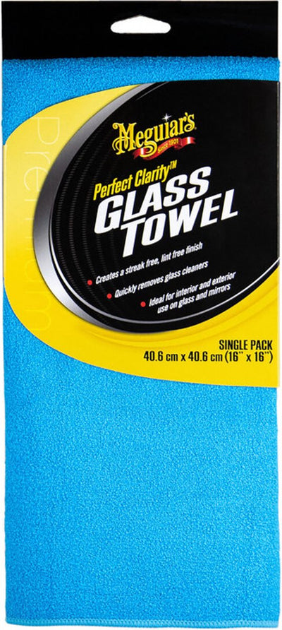 Serviette en verre Meguiar's d'une clarté parfaite - chiffon en microfibre de verre pour voiture
