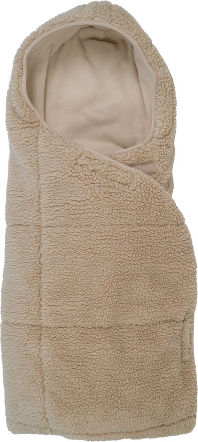 Lodger wrapper - couverture en peluche pour siège d'auto - beige - 0-9 mois - réglable - châle bébé
