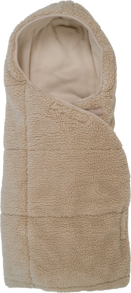 Lodger wrapper - couverture en peluche pour siège d'auto - beige - 0-9 mois - réglable - châle bébé
