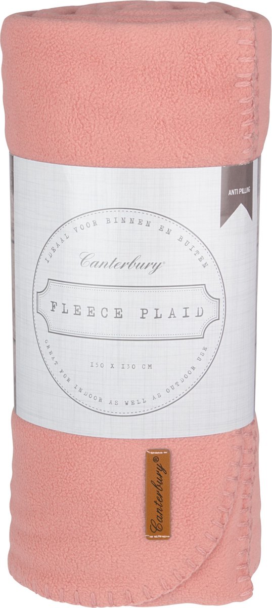Polaire à carreaux Canterbury - cosy - rose - 150x130 cm