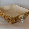 Panier Baskin jacinthe recouvert de tissu 25x25x8cm