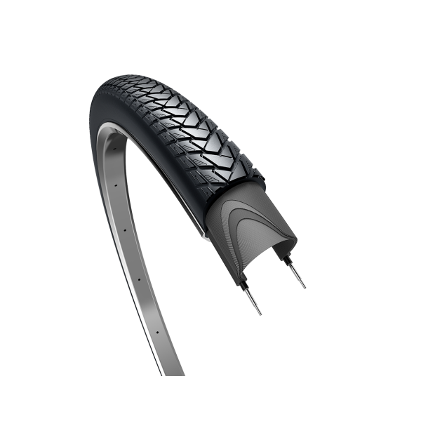 Edge Tire Traveler Basic 28 x 1,40 37-622 mm noir avec réflexion