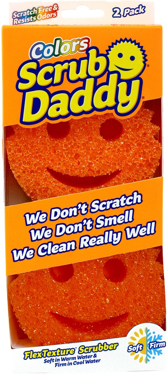Éponge de nettoyage Scrub Daddy – orange – 2 pièces