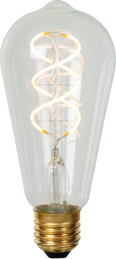 Lucide st64 - lampe à filament - ø 6,4 cm - LED dimmable - E27 - 1x4,9W 2700K - transparent