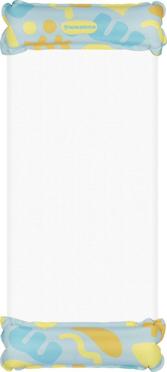 Hamac d'eau gonflable Waimea - PVC - bleu - env. 137 x 70 cm