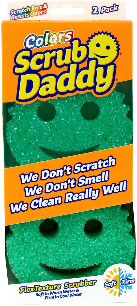 Éponge de nettoyage Scrub Daddy – verte – 2 pièces