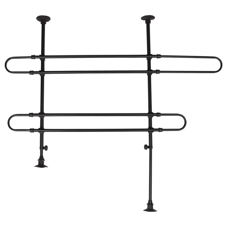Flamingo Flamingo Car Dog Rack Sima 2 tiges et 2 attaches noires