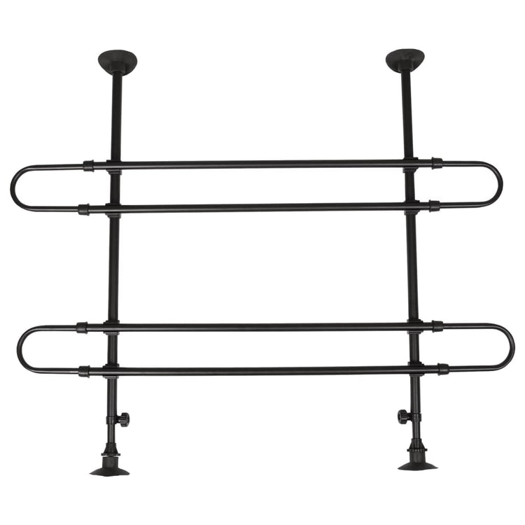 Flamingo Flamingo Car Dog Rack Sima 2 tiges et 2 attaches noires