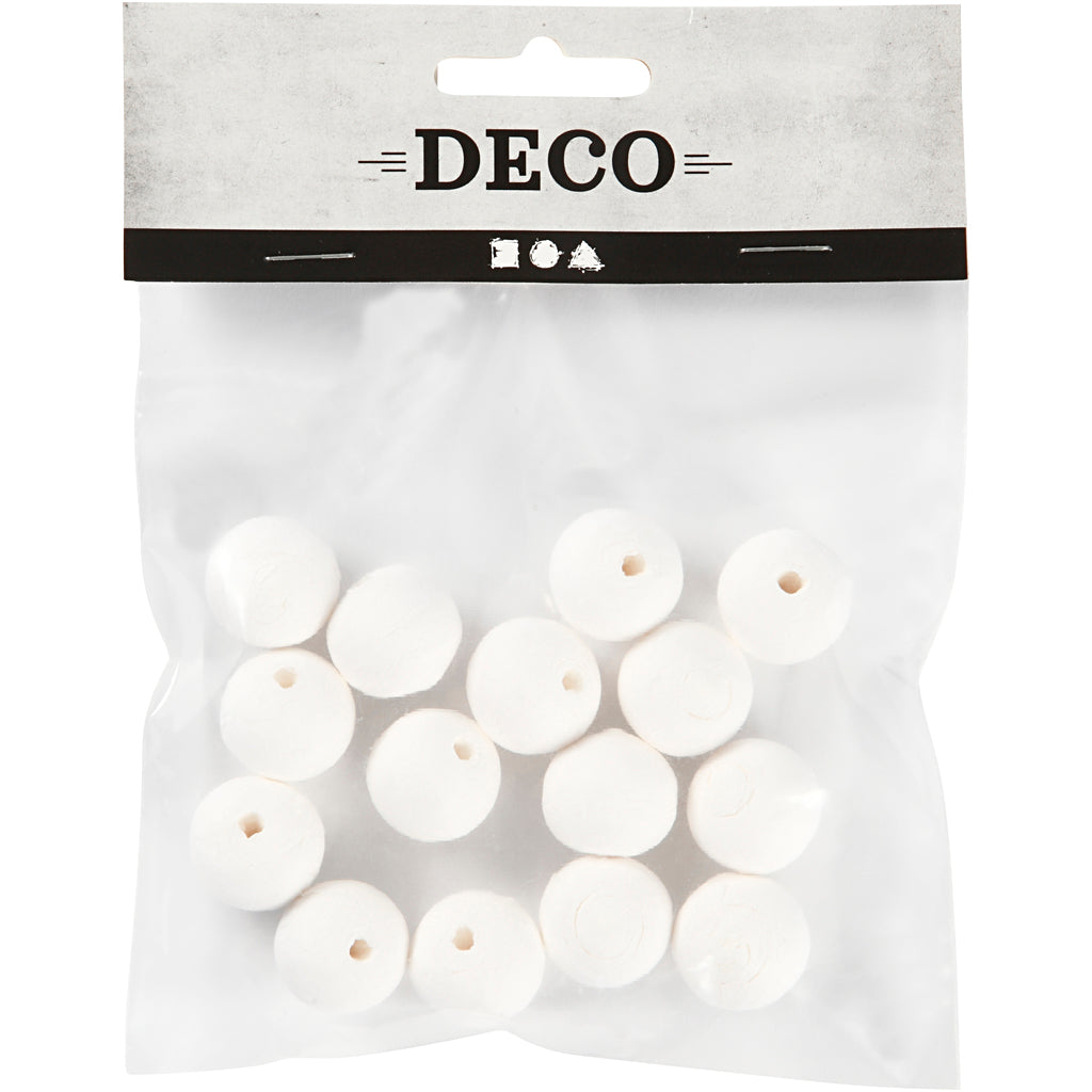 Boules Creativ company, d 20 mm, blanches, 15 pièces 1 boîte