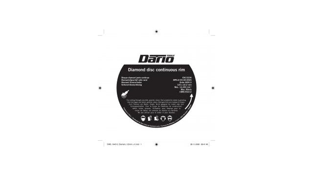 Outils Dario Dario Tools Diamond Sharp Full. 125 mm